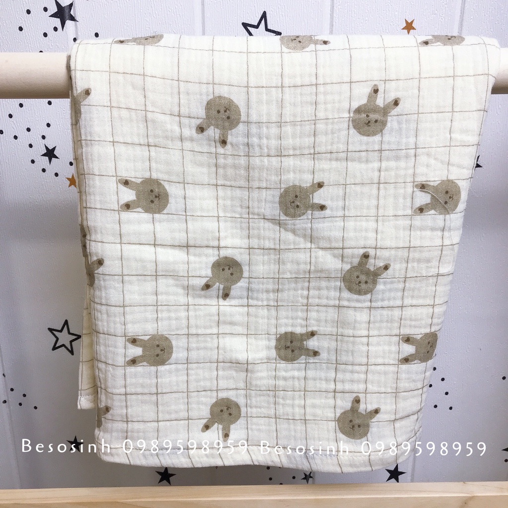 Chăn đắp xô muslin be cho bé