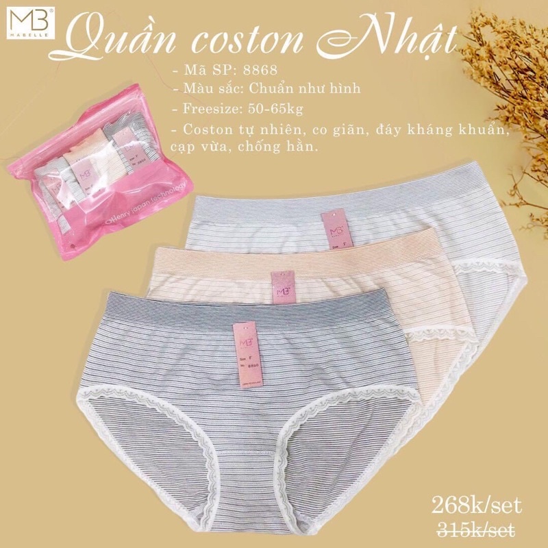 Quần coton Nhật cao cấp MB có giãn kháng khuẩn. Sét 3 cái mã 8868