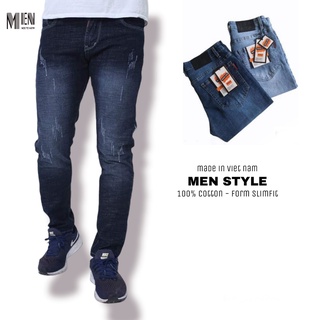 Quần jean nam basic cao cấp MENSTYLE với form slimfit vừa chuẩn, chất vải co giản thoải mái, hàng chuẩn đẹp