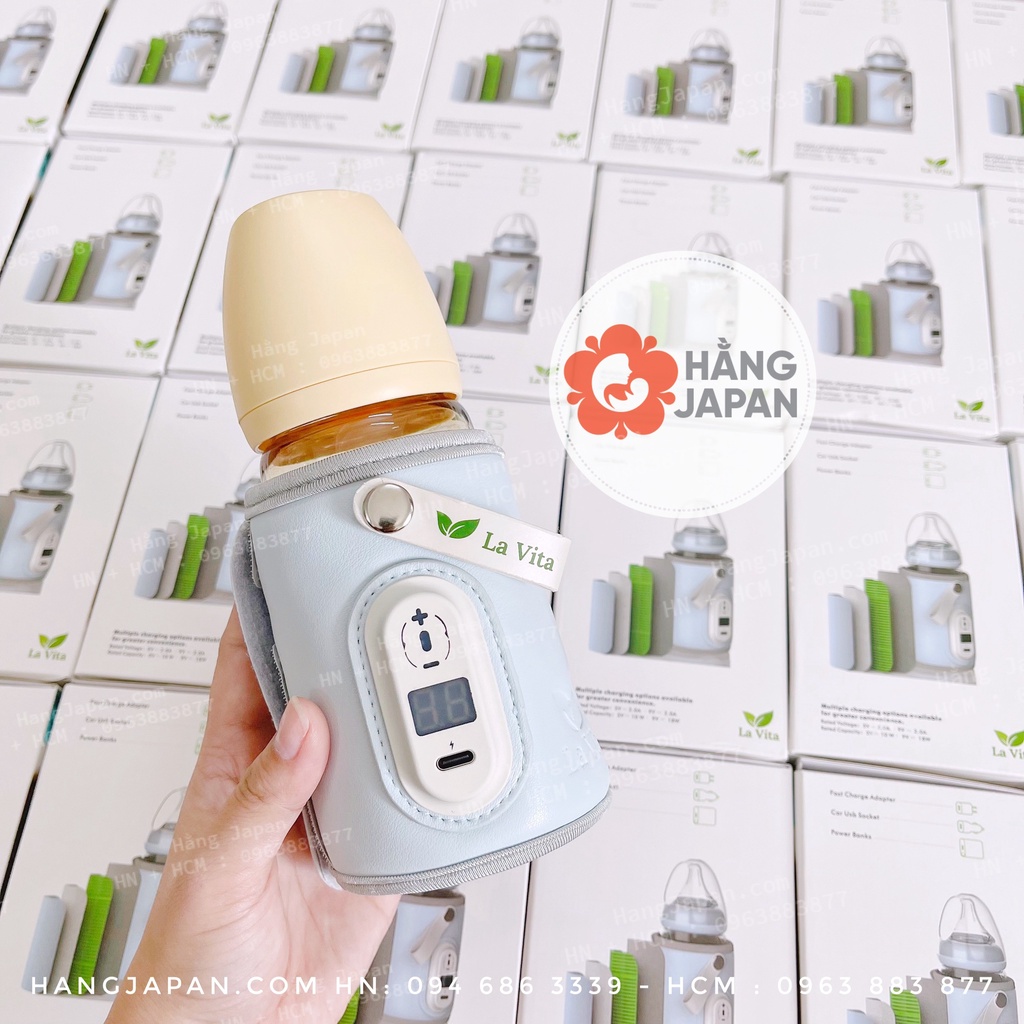 Túi hâm -ủ bình sữa di động thông minh - máy ủ hâm bình sữa sạc bằng USB -LAVITA