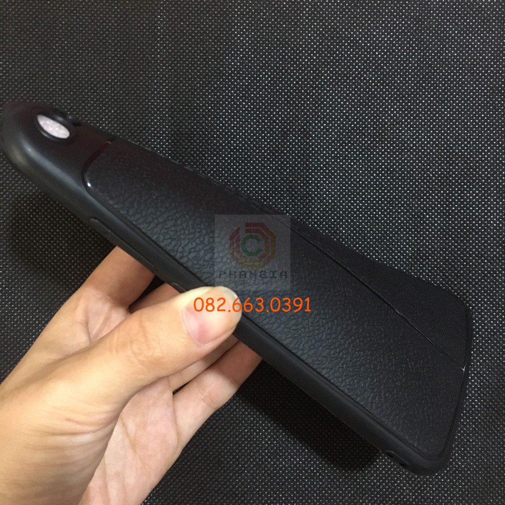 Ốp lưng đen giả da dành cho Vivo V5 siêu dẻo siêu bền