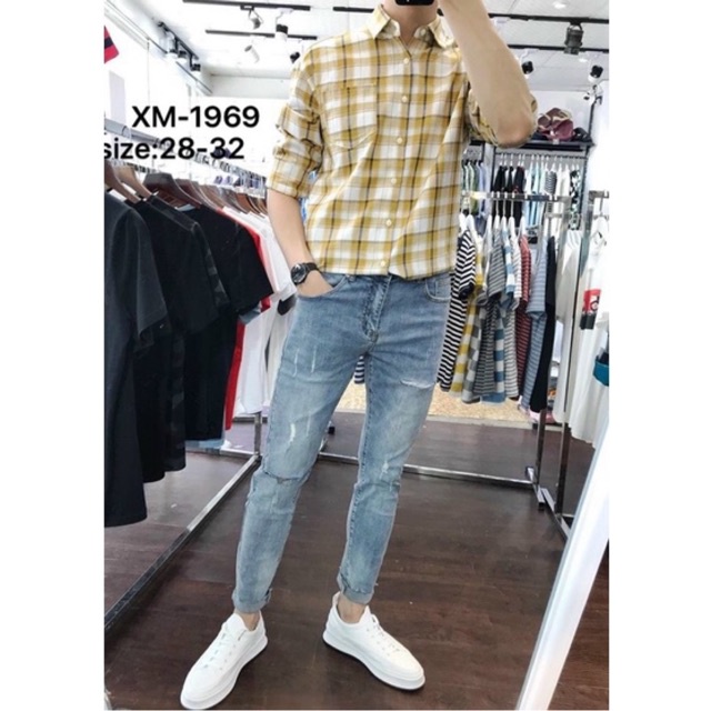 QUẦN  JEAN NAM THỜI TRANG CAO CẤP, SANG TRỌNG, LỊCH LÃM MẪU MÃ MỚI NHẤT VS07 N&C SHOP | BigBuy360 - bigbuy360.vn