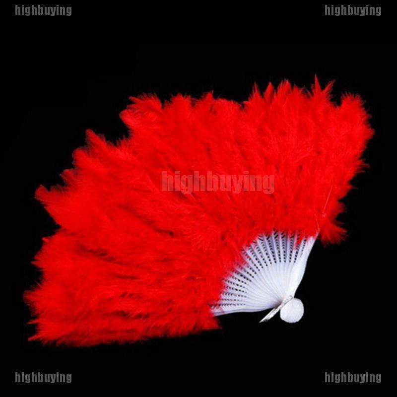 Quạt Lông Vũ Xếp Cầm Tay Cho Cô Dâu