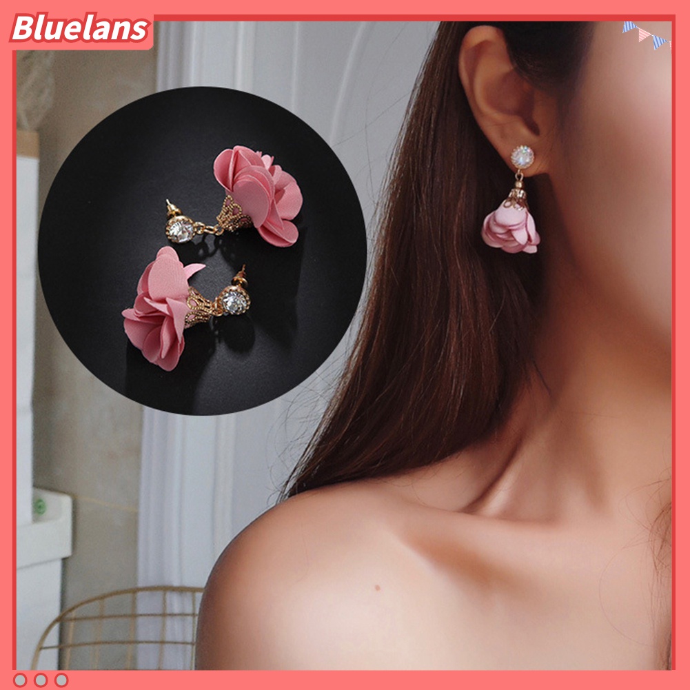 Đôi khuyên tai tạo hình bông hồng thanh lịch thời trang cho nữ