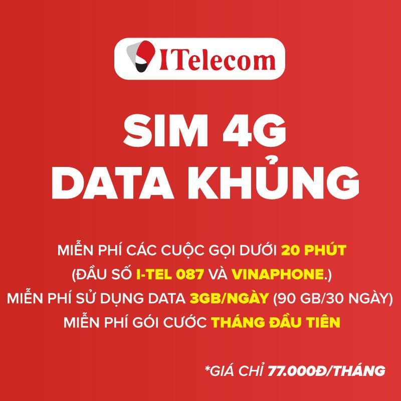 [XẢ KHO]Sim 4g Vinaphone 3gb/1 ngày Gọi Miễn Phí