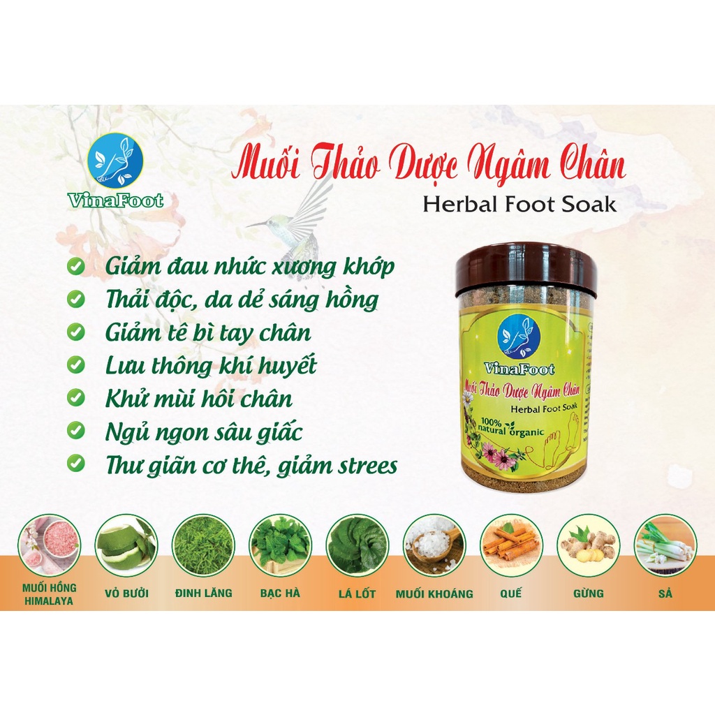 Muối Ngâm Chân Thảo Dược VinaFood 700g ( 100% từ thiên nhiên)