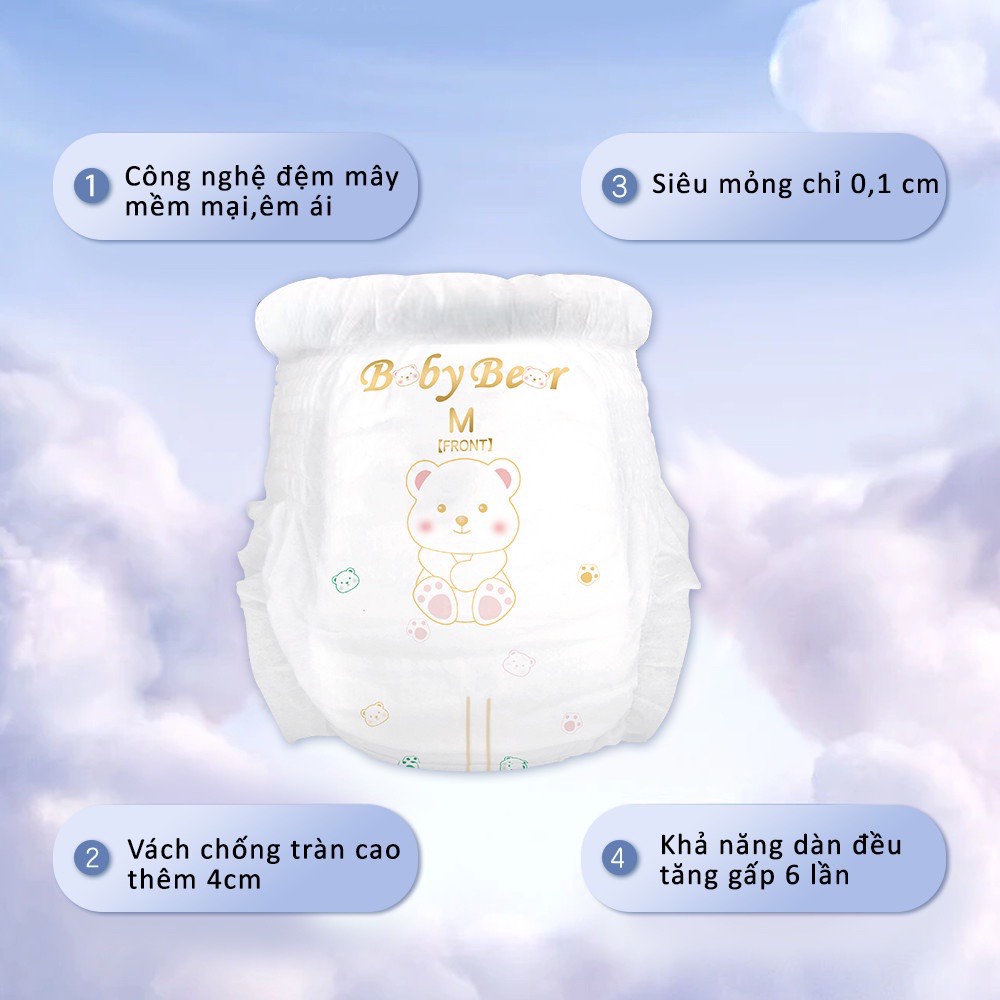 Bỉm tã quần/dán Boby bear tinh chất trà xanh S48/M44/L42/XL40/XXL38/XXXL36