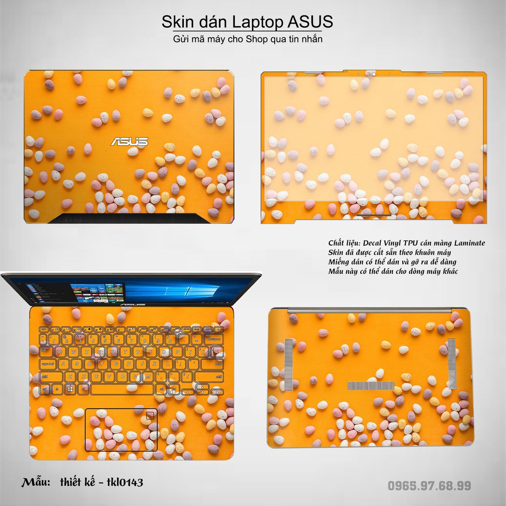 Skin dán Laptop Asus in hình thiết kế bộ 4 (inbox mã máy cho Shop)