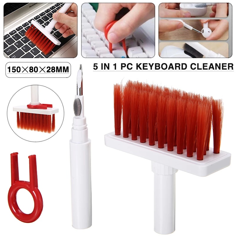 1 Bộ Cọ Vệ Sinh Bàn Phím Máy Tính / Tai Nghe Đa Năng Mềm Mại