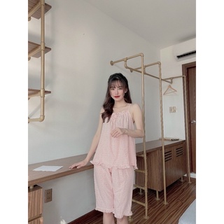 Đồ bộ lụa lửng mặc nhà thoải mái mát