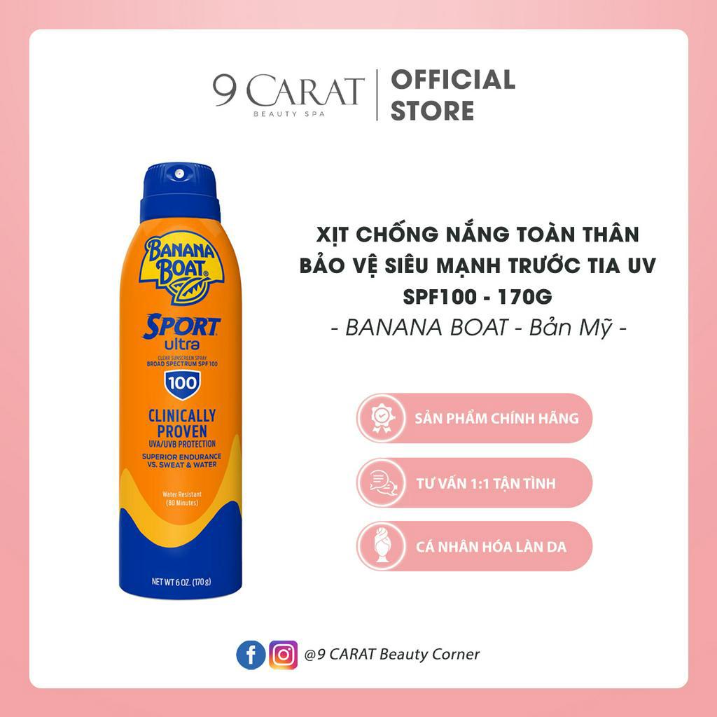 Xịt Chống Nắng Thể Thao Banana Boat Sport SPF 100 170g - Sport Sunscreen Continuous Spray SPF 100