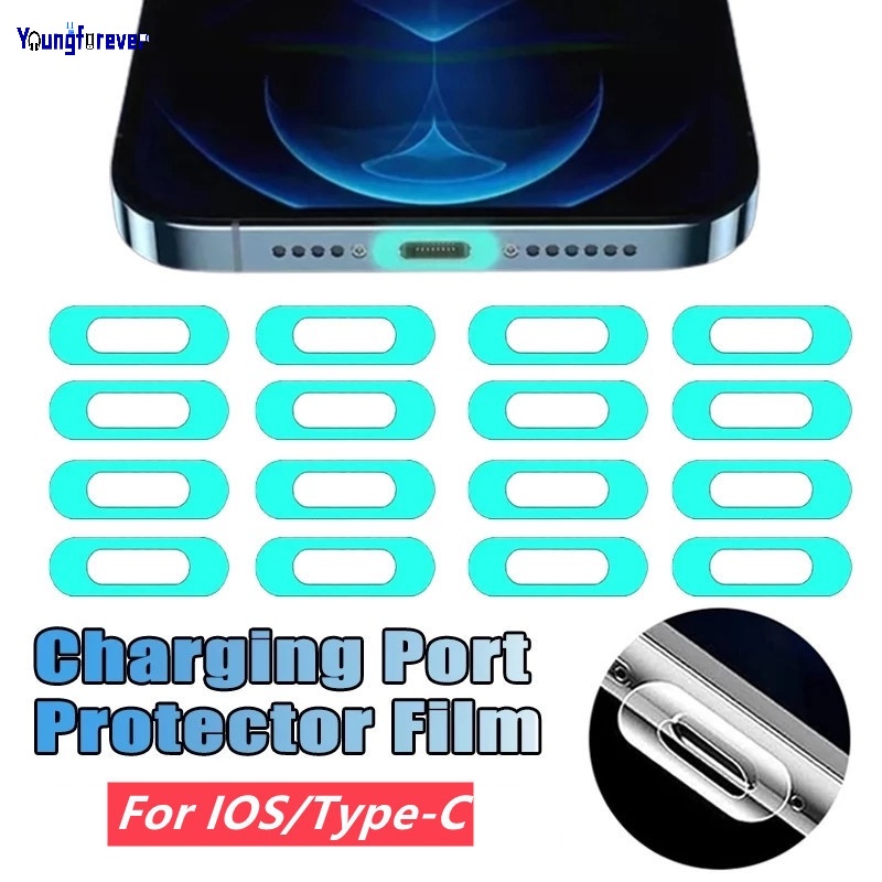 Bộ 5 Miếng Dán Cổng Sạc Type-C Chống Trầy Phát Quang Tiện Dụng