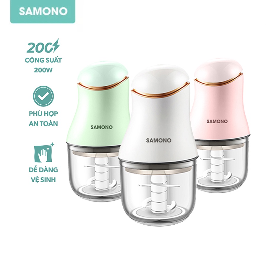 Máy xay thực phẩm mini đa năng SAMONO SW099 cho bé ăn dặm công suất 200W - Bảo hành 12 tháng