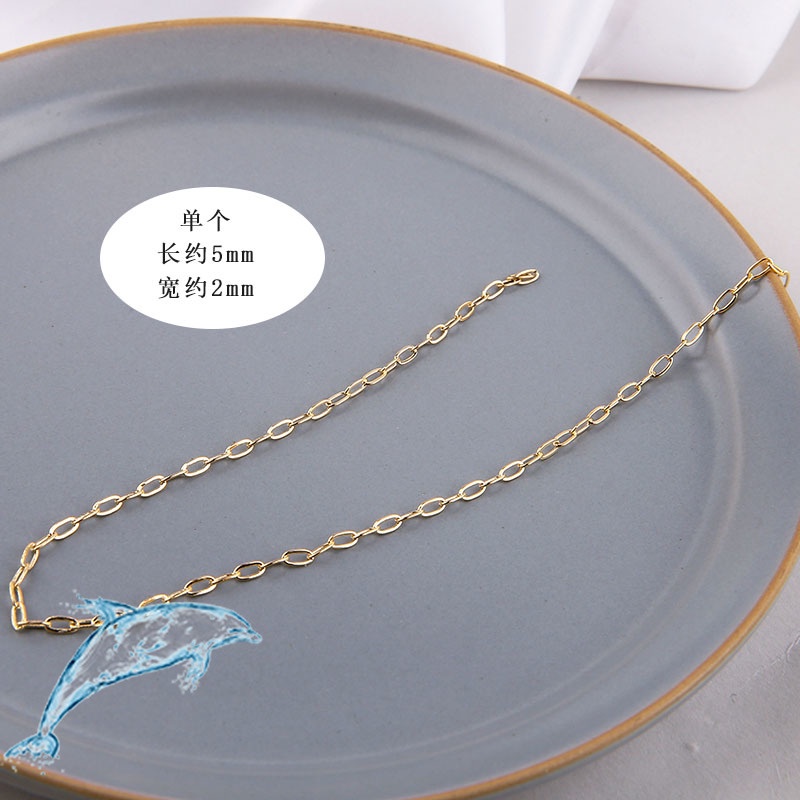 Dây Chuyền Mạ Vàng 18k 50cm Phong Cách Âu Mỹ Sang Trọng Dùng Làm Trang Sức Thủ Công diy