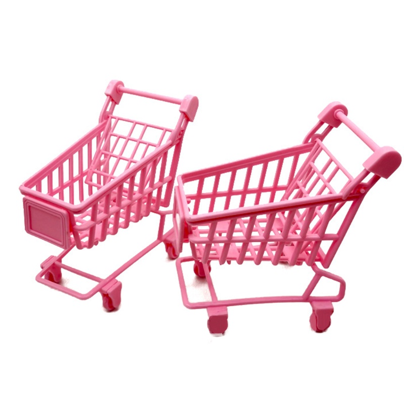 Xe đẩy siêu thị mini đồ chơi cho nhà búp bê