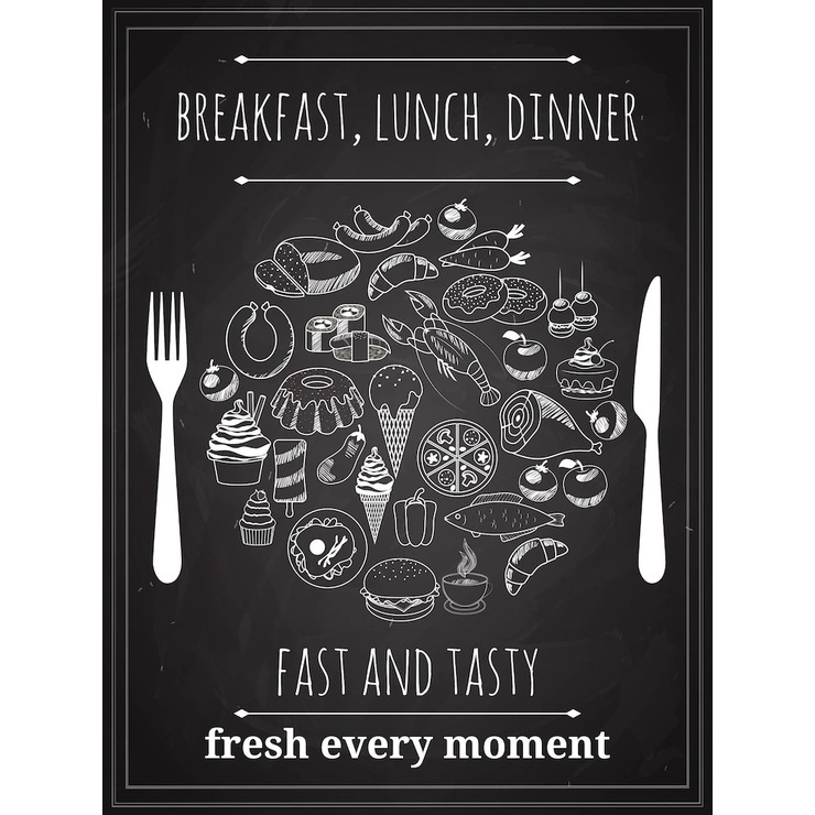 Tranh nghệ thuật trang trí quán bánh, cà phê 29x21cm