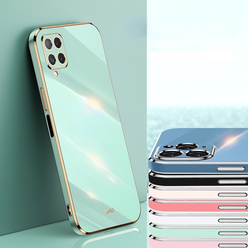 Ốp Điện Thoại Silicone Mềm Chống Sốc Mạ Viền 6D Sang Trọng Cho OPPO A55 5G A74 4G A83 A1 A91 F9 Pro F11 R11 R15