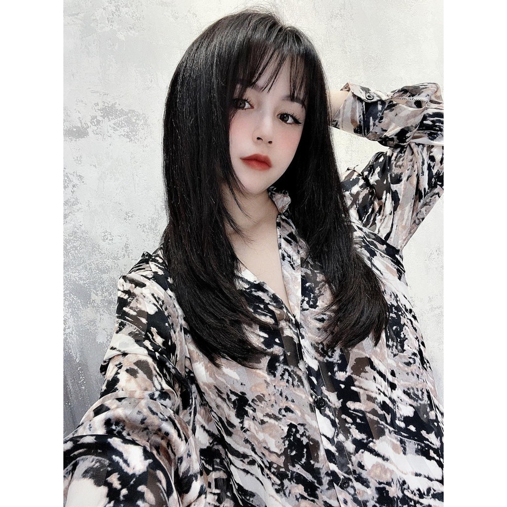 [Mã WASTUP giảm 10% tối đa 30K đơn 99K] Sơ Mi Lụa Họa Tiết Loang Báo | BigBuy360 - bigbuy360.vn