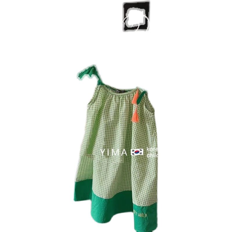 Đầm Ca Rô Thời Trang Mùa Hè Hàn Quốc Dành Cho Bé Gái 2022