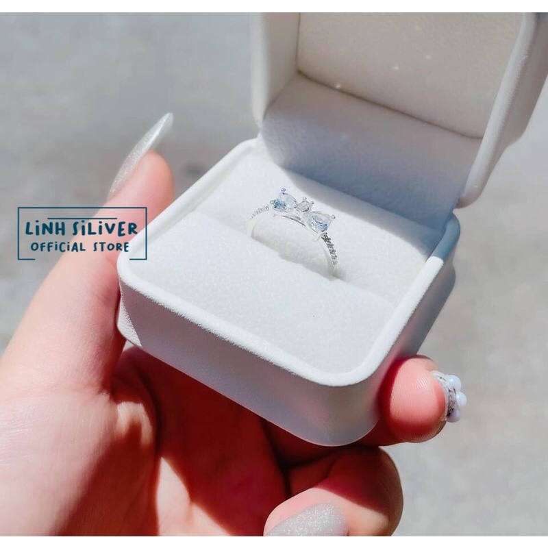 NHẪN NƠ CỰC XINH BẠC TA CHO BẠN NỮ