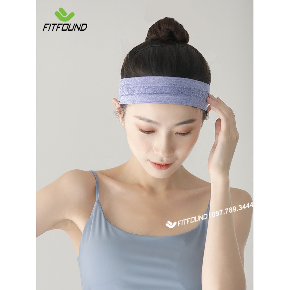 Băng đô thể thao đeo trán headband cotton chặn thấm mồ hôi chống trượt lulu bản 4,8cm