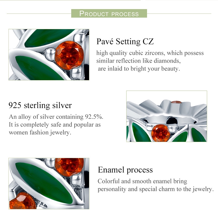 Phụ Kiện Bamoer Màu Bạc Đính Hạt Dễ Thương Trang Trí Vòng Đeo Tay Cho Nữ