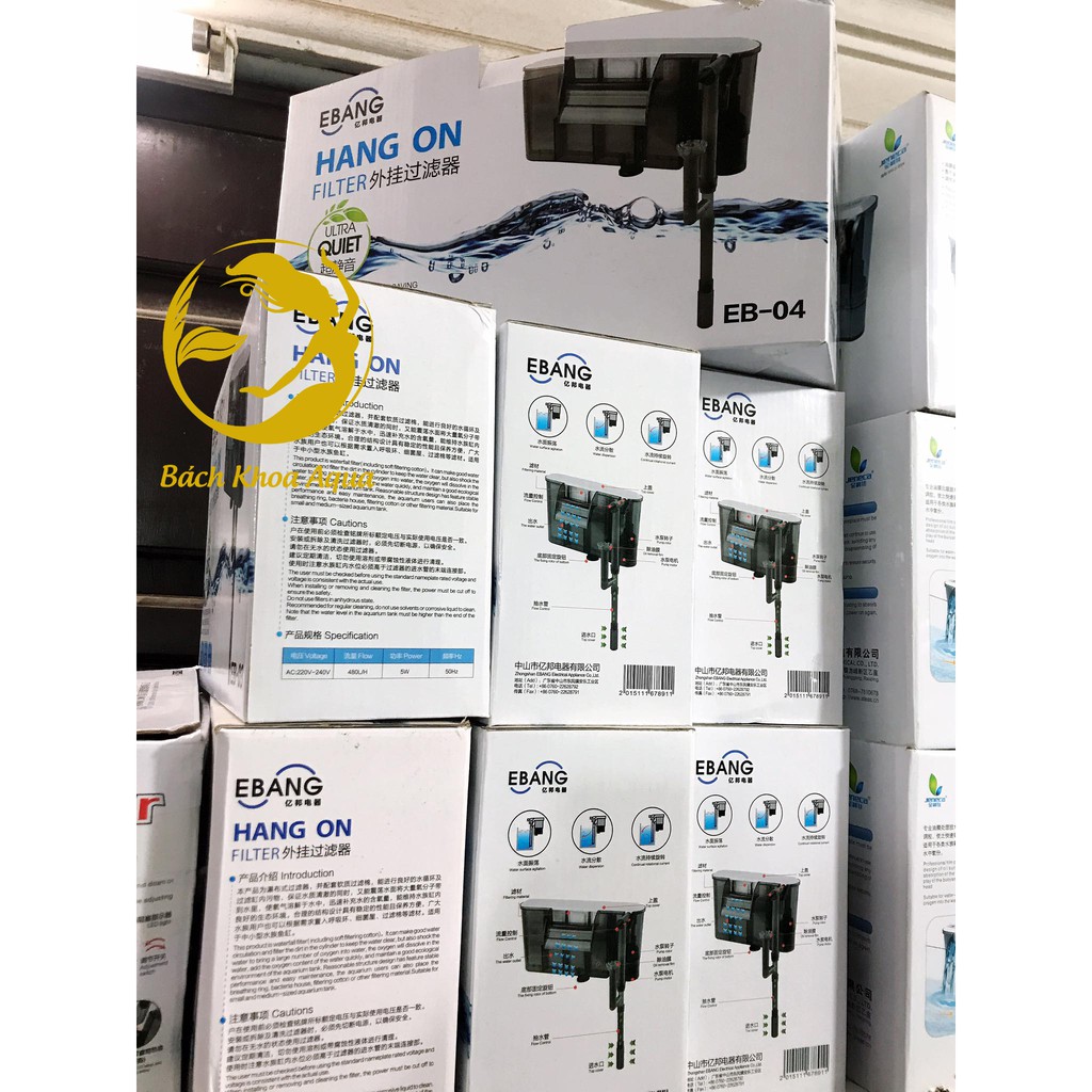 Lọc Treo Kiểu Nhật Ebang EB-02 EB-03 EB-04 cho bể cá