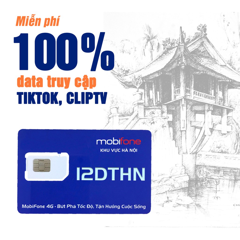 Siêu Sim Data hà Nội MobiFone 12DTHN (12 tháng)