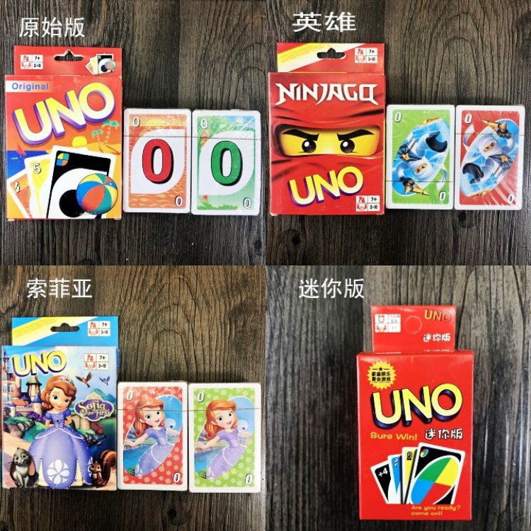 Thẻ bài Uno In Hình Hoạt Hình Bộ bài trò chơi Uno Classic, Wild, Skip Bo, Flip, Phase 10, DOS, BTS, Harry Porter,Supe