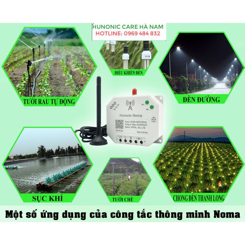 Công Tắc Noma - Điều khiển mọi thiết bị từ xa qua điện thoại dùng Sim│Điều khiển không cần Wifi│ Hàng Việt Nam Giá Tốt.