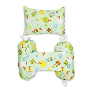 Bộ gối nằm và 2 gối ôm thảo dược Đinh Lăng chống mồ hôi trộm cho bé sơ sinh Baby Chick Số 1 - họa tiết ngẫu nhiên