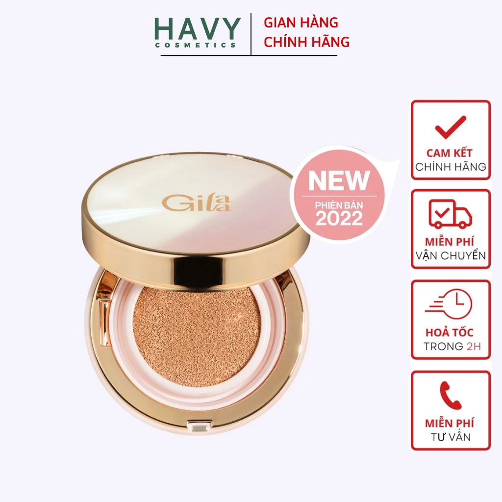 Phấn Nước Che Phủ Mỏng Mịn, Kiềm Dầu Hiệu Quả Gilaa Long Wear DD Cushion SPF50/PA+++