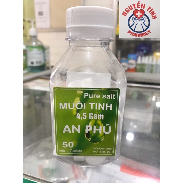 viên muối để pha nước muối sinh lý súc miệng 1 viên pha được 500ml, lọ 50 viên