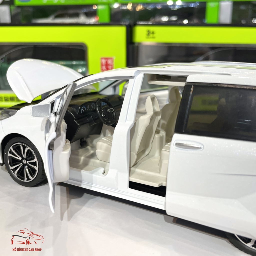 Mô hình xe ô tô bằng sắt Toyota Sienna tỉ lệ 1:24 hãng Hongsen 3 màu