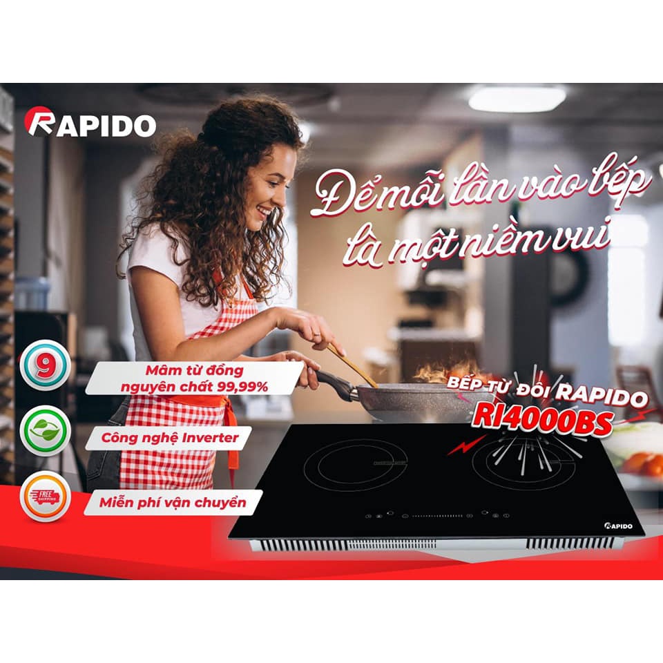 Bếp từ đôi Rapido RI4000BS