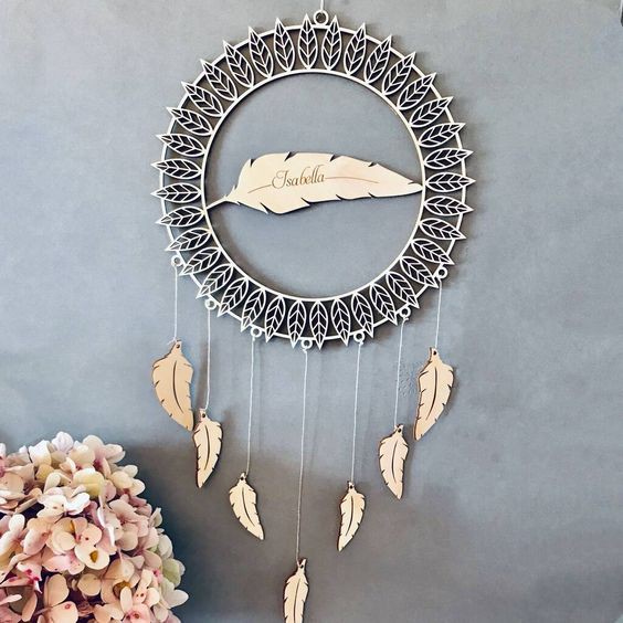 Dreamcatcher/ Dream catcher bằng gỗ khắc tên theo yêu cầu miễn phí/ Dreamchatcher tên riêng