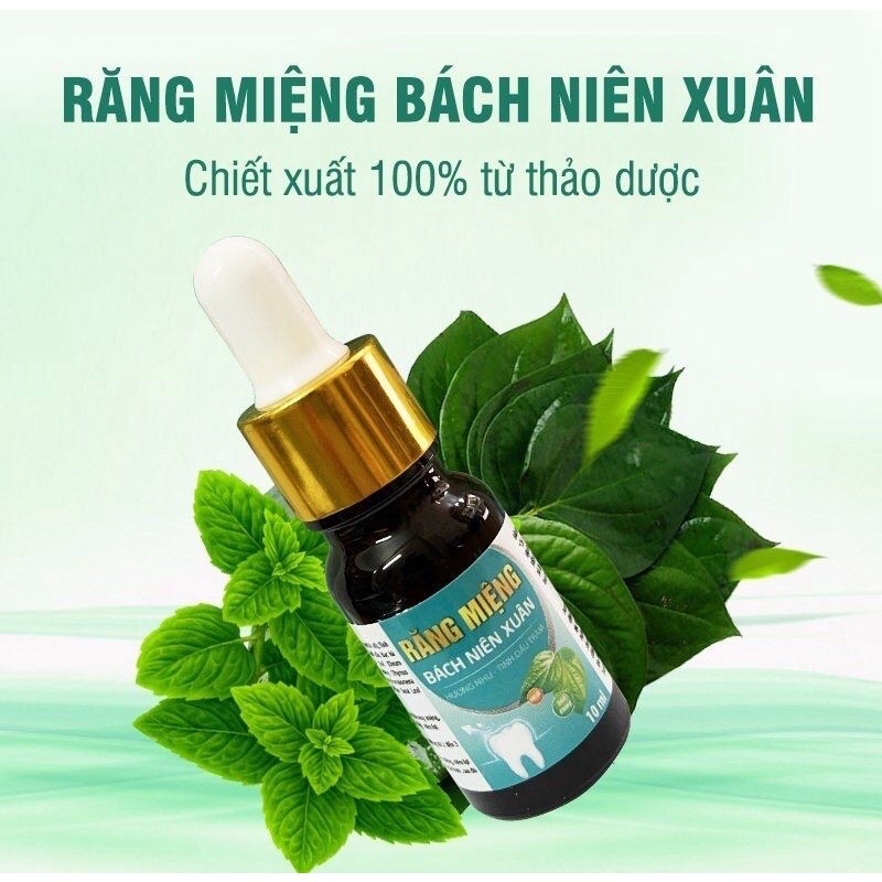Răng miệng Bách Niên Xuân giúp giảm hôi miệng, sạch lưỡi, hết sâu răng lọ 10ml