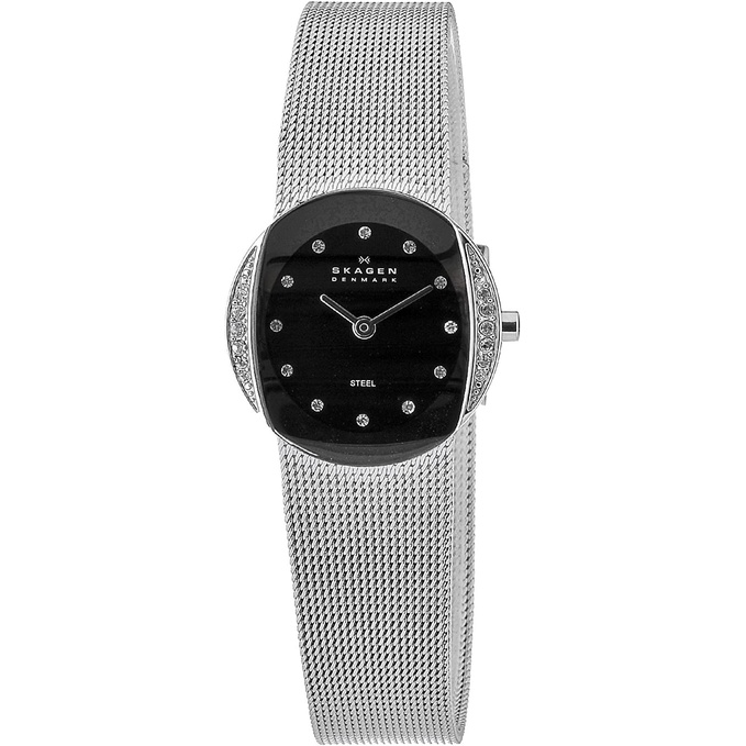 Đồng hồ nữ Skagen Women's O689SSSB Quartz Black Dial Stainless Steel Watch