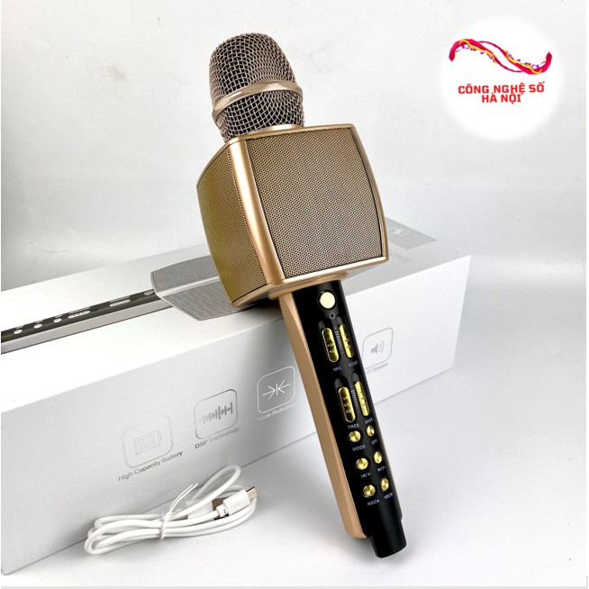 🔥FREE SHIP🔥 MICRO KARAOKE BLUETOOTH YS 92 KHÔNG DÂY HỖ TRỢ GHI ÂM ĐỔI GIỌNG -ÂM THANH CỰC CHẤT - BH 6 tháng