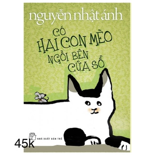 Co 2 con meo ngoi ben cua so