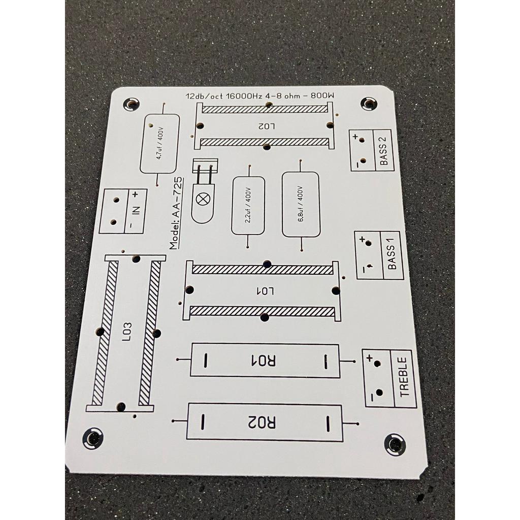 Mạch PCB phân tần full đôi 2 BASS 1 TREBLE