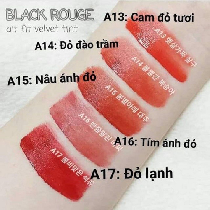 [Màu 8-27] Son Kem Lì Black Rouge Air Fit Velvet Tint | BigBuy360 - bigbuy360.vn