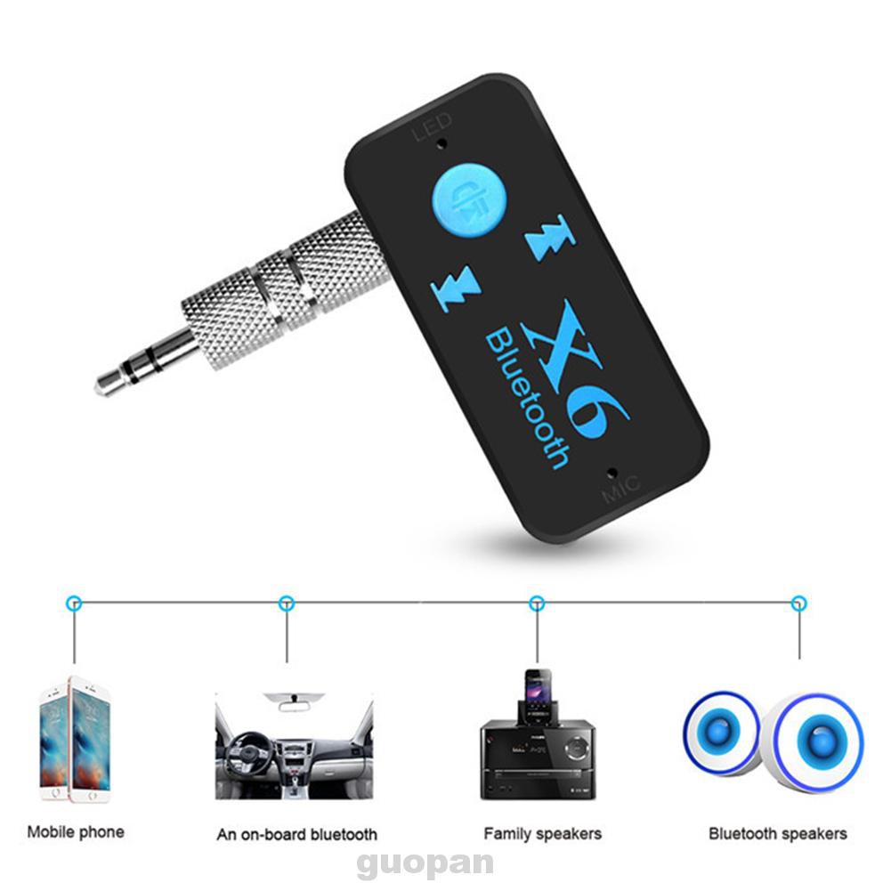 Bluetooth Receiver Wireless 3 In 1 USB 3.5mm Audio Jack TF Card Reader MIC Call Portable Mini X6