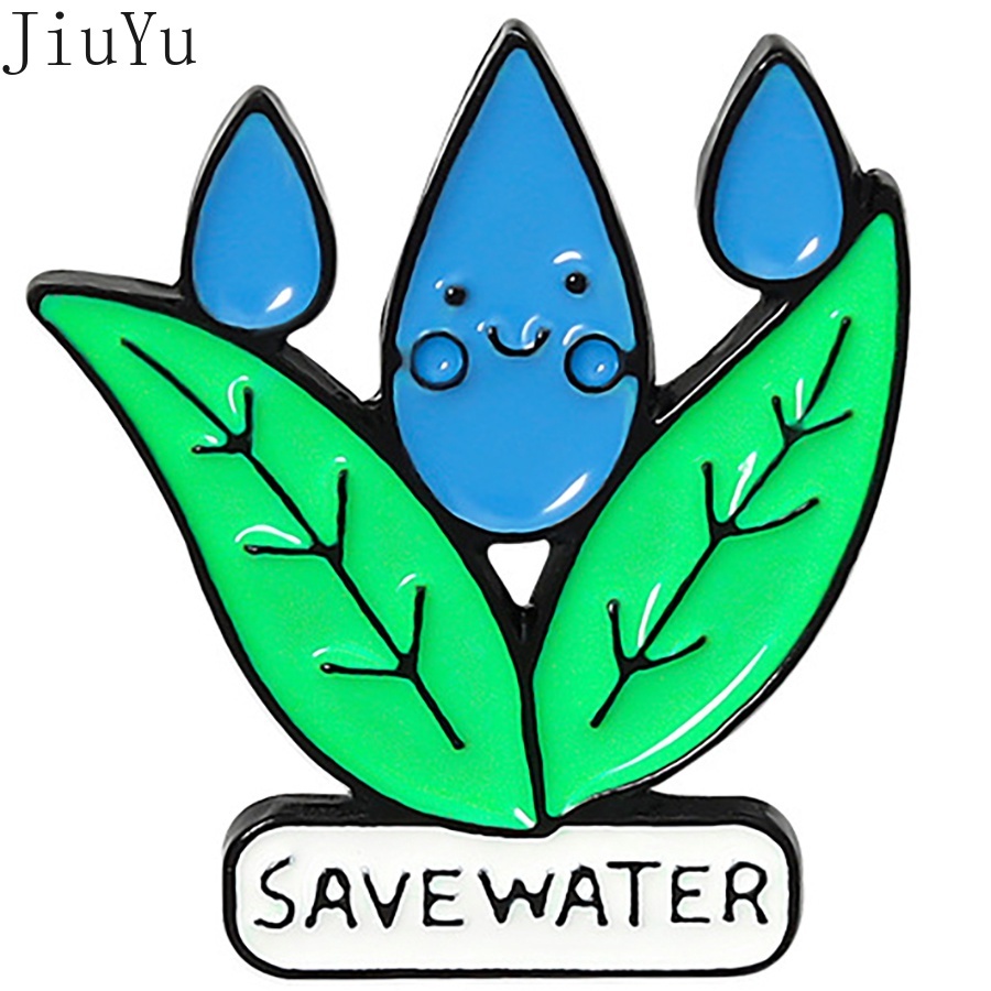 Ghim Cài Áo Kim Loại Tráng Men Hình Trái Đất Hoạt Hình Thân Thiện Với Môi Trường