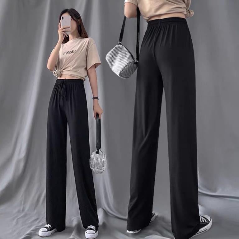 Quần ống rộng thun tăm co giãn quần culottes dáng thụng mềm đẹp đủ size mẫu mới nhất 2021