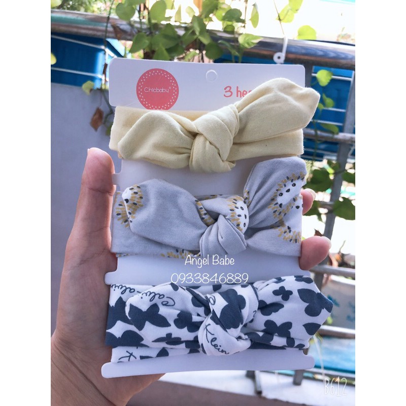 Set 3 băng đô nơ Chicbaby cho bé