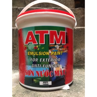 Sơn nước quét tường nội ngoại thất màu trắng ATM