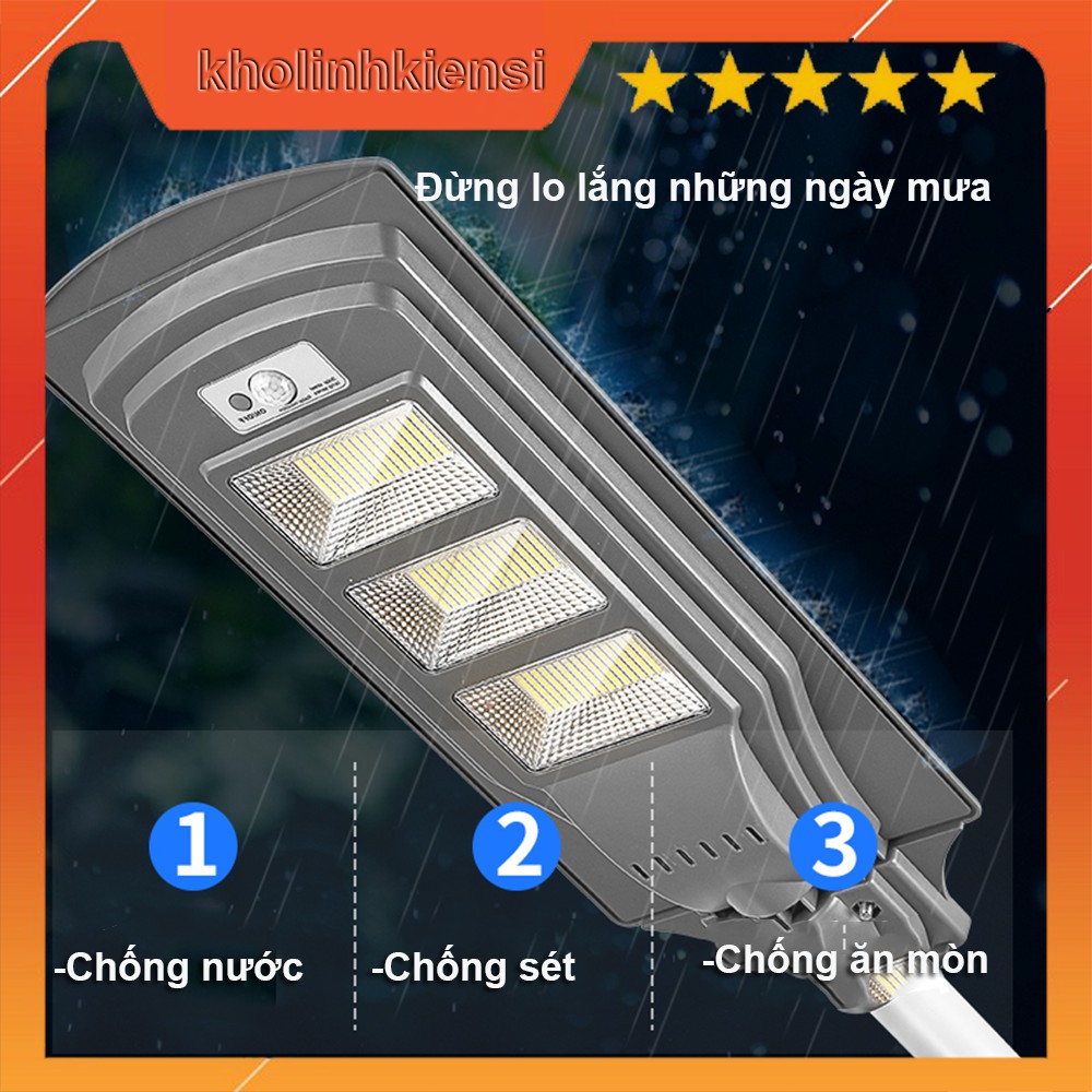 Đèn Led chiếu sáng đường phố năng lượng mặt trời_pin mặt trời gắn liền trên thân đèn, ánh sáng trắng 1101_40W