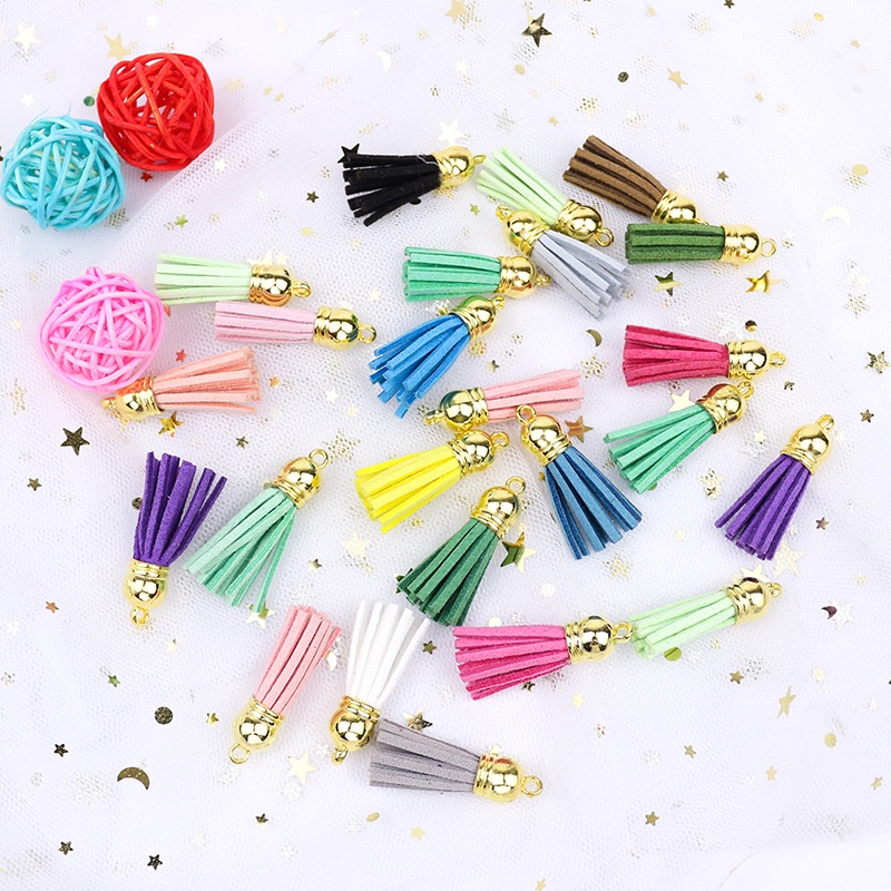 Set 20 Mặt Dây Chuyền Tua Rua Bằng Vải Nhung Phong Cách Hàn Quốc