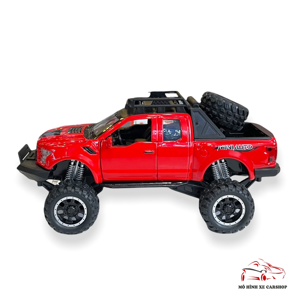 XE MÔ HÌNH SẮT FORD F150 OFFROAD TỈ LỆ 1:32 MÀU ĐỎ